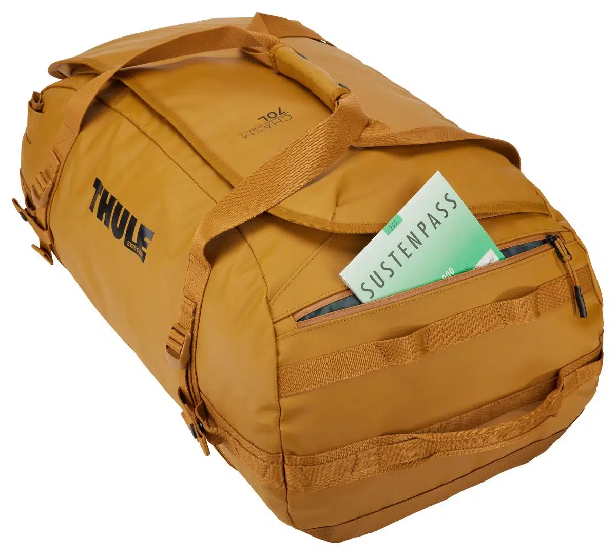 Thule Chasm športová taška 70 l TDSD303 - Golden Brown – Obrázok 12